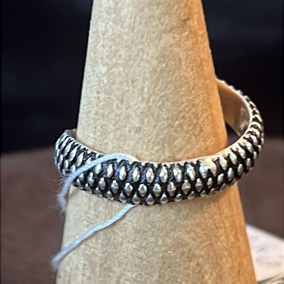 Amethyst Sterling Silver Snake Ring sz9.5 - Picture 4 of 10